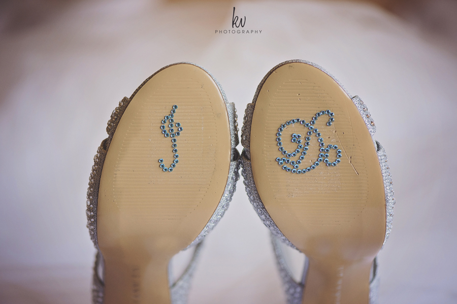 wedding shoes and diamond ring orlando wedding photographers by kv photography